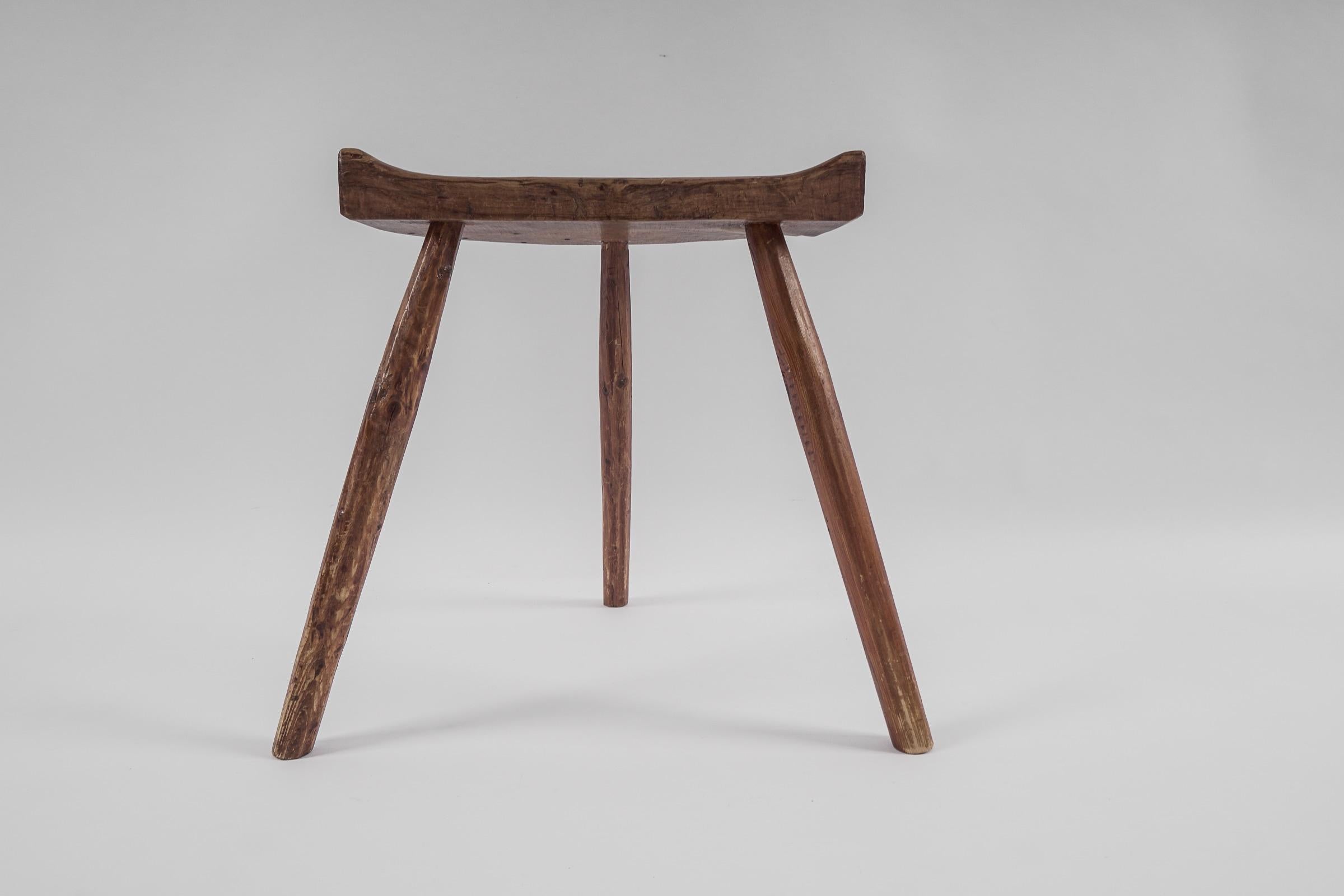 French Mid-Century Modern Wooden Working Stool, 1960s France