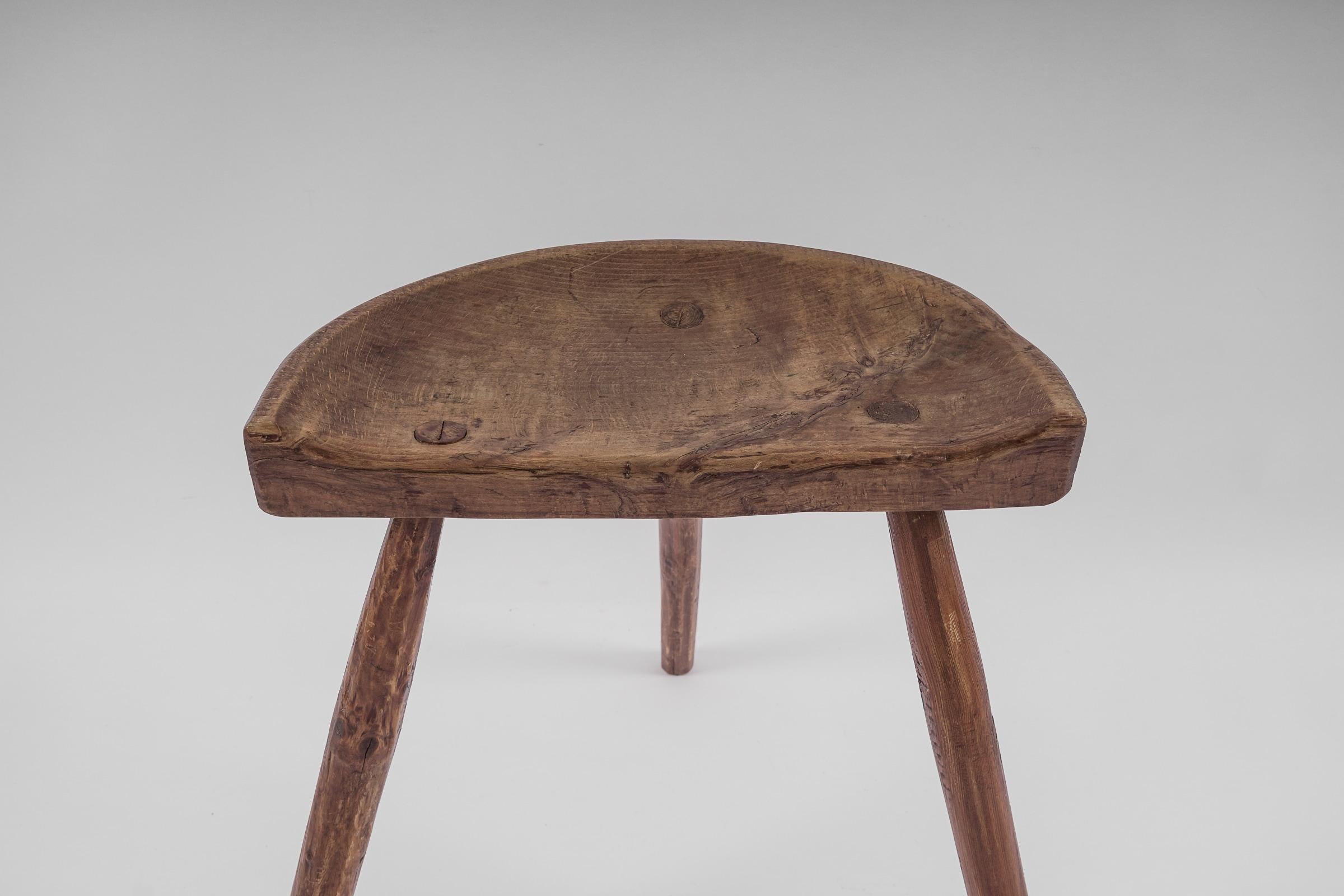 Mid-20th Century Mid-Century Modern Wooden Working Stool, 1960s France