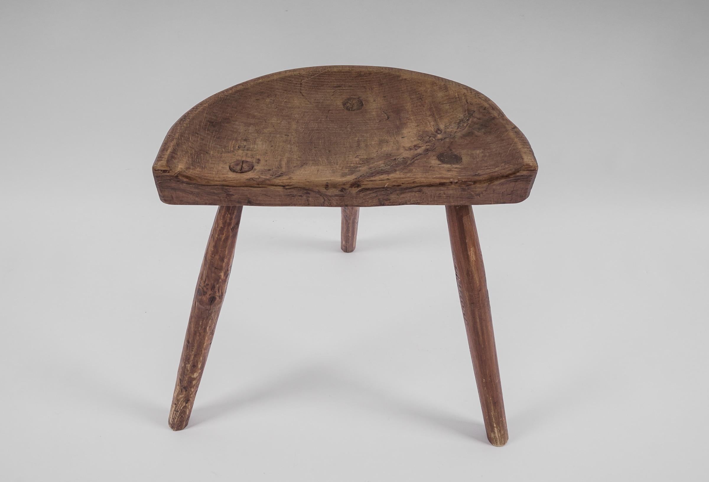 Mid-Century Modern Wooden Working Stool, 1960s France 1