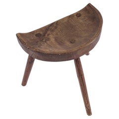 Mid-Century Modern Wooden Working Stool, 1960s France