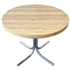 Mid Century Modern Woodgrain Laminate Dining Table