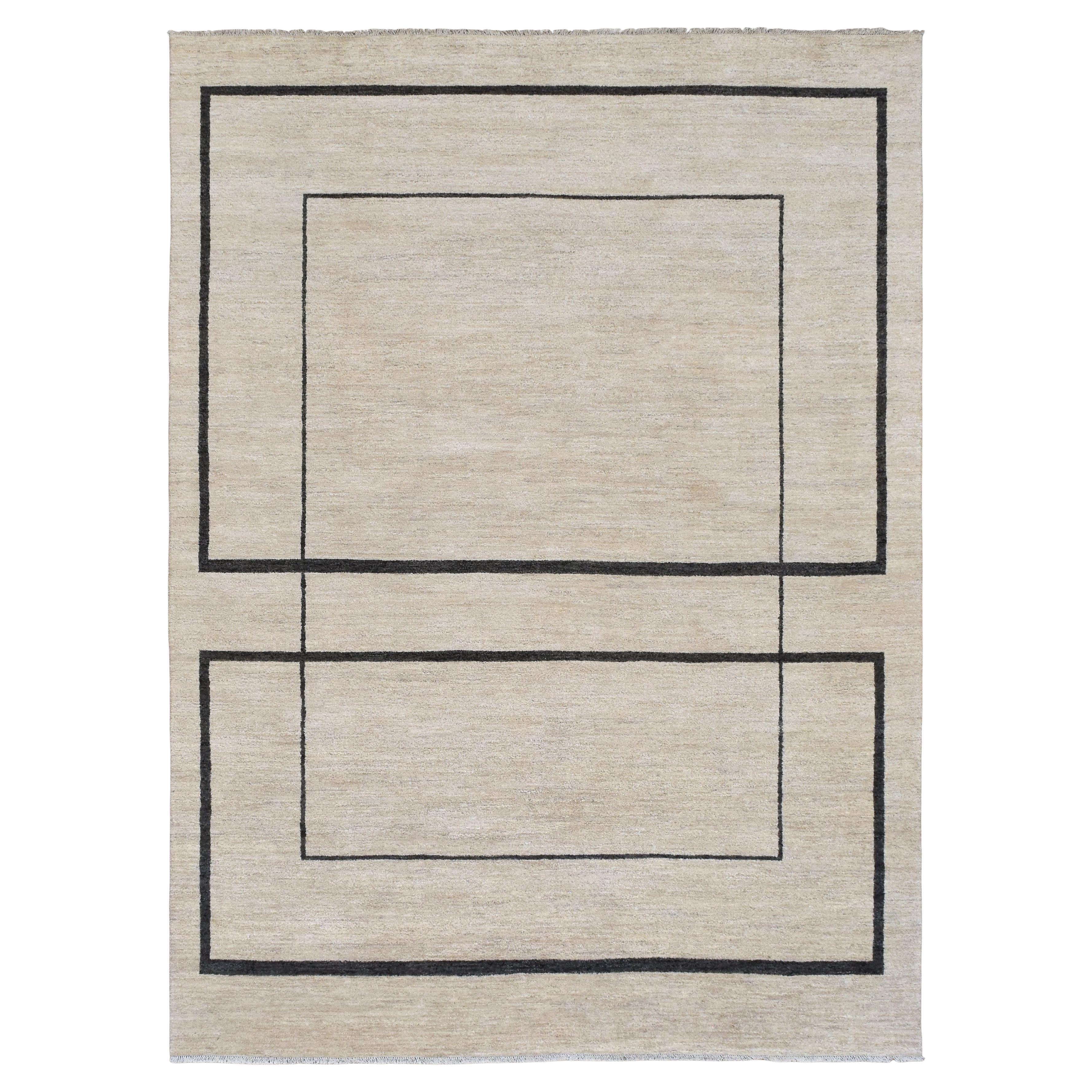 Mid Century Modern Wool Rug 9'2''x12'4''