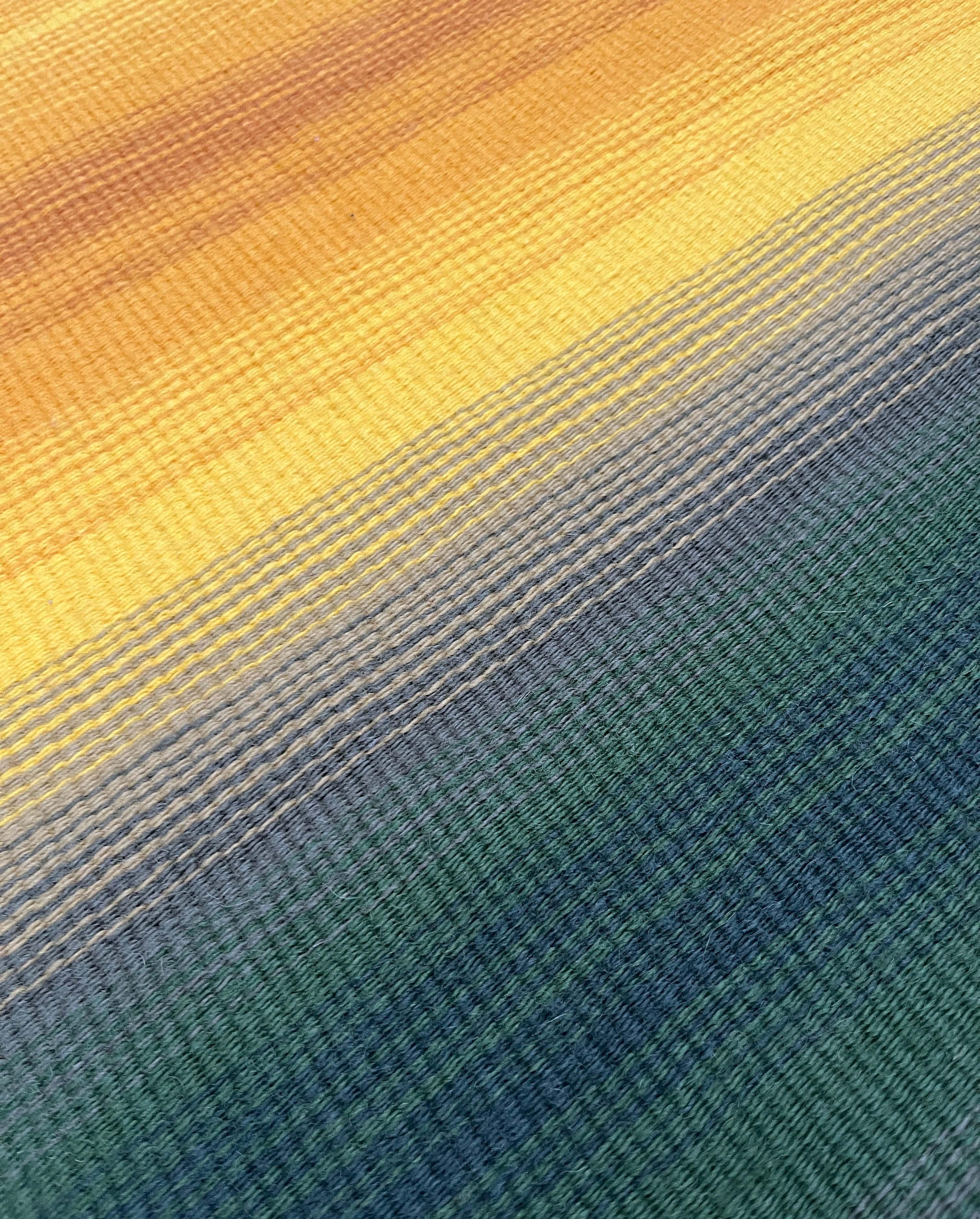 Moderner Wandteppich aus Wolle aus der Jahrhundertmitte Rentukka Ulpu Räty Finnland 1960er Jahre im Angebot 5