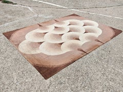 Mid Century Modern Woolen Rug Inspired by Art Deco, West Germany 1970s