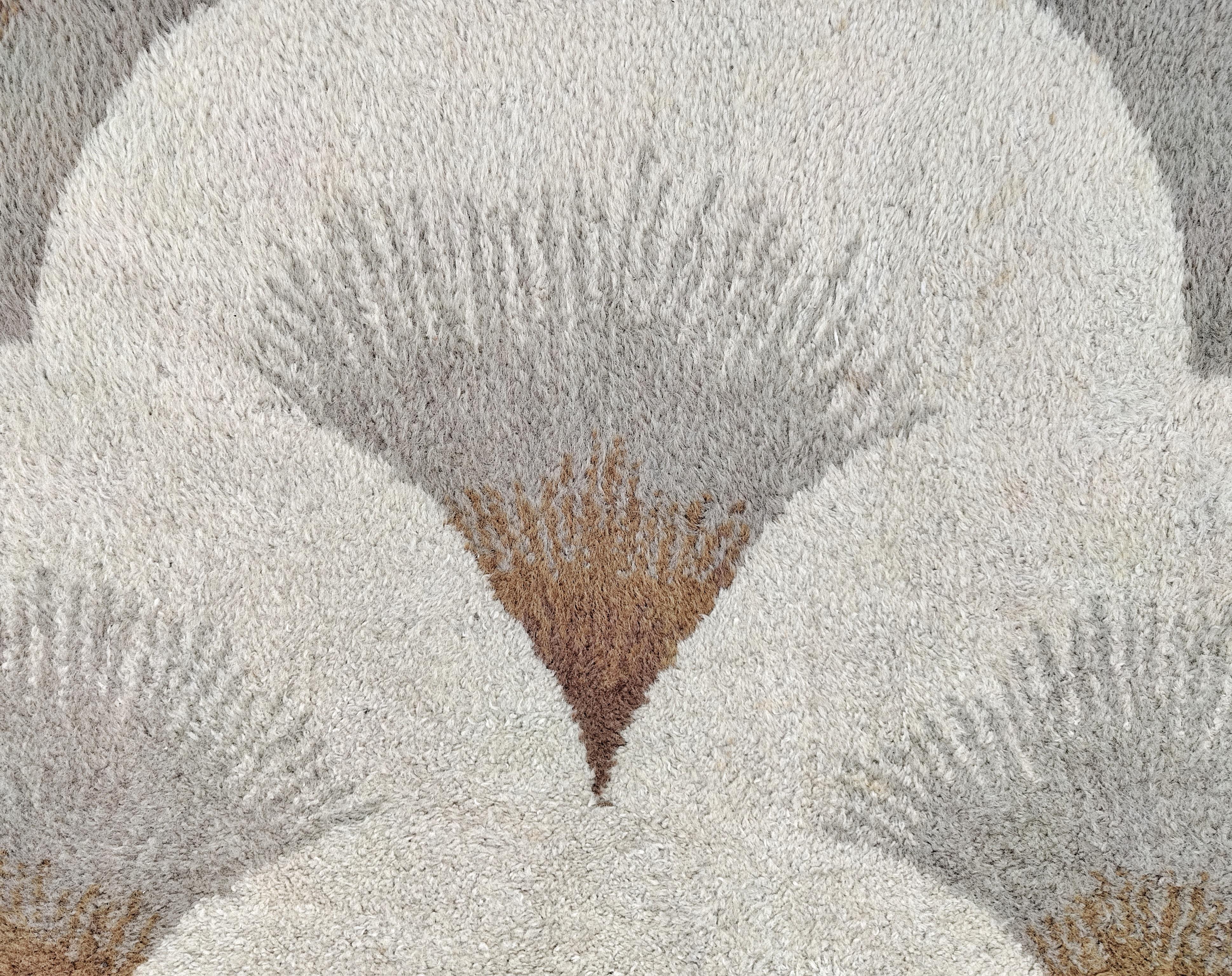Allemand Tapis en laine mi-siècle moderne inspiré de l'Art déco, Allemagne de l'Ouest, années 1970 en vente