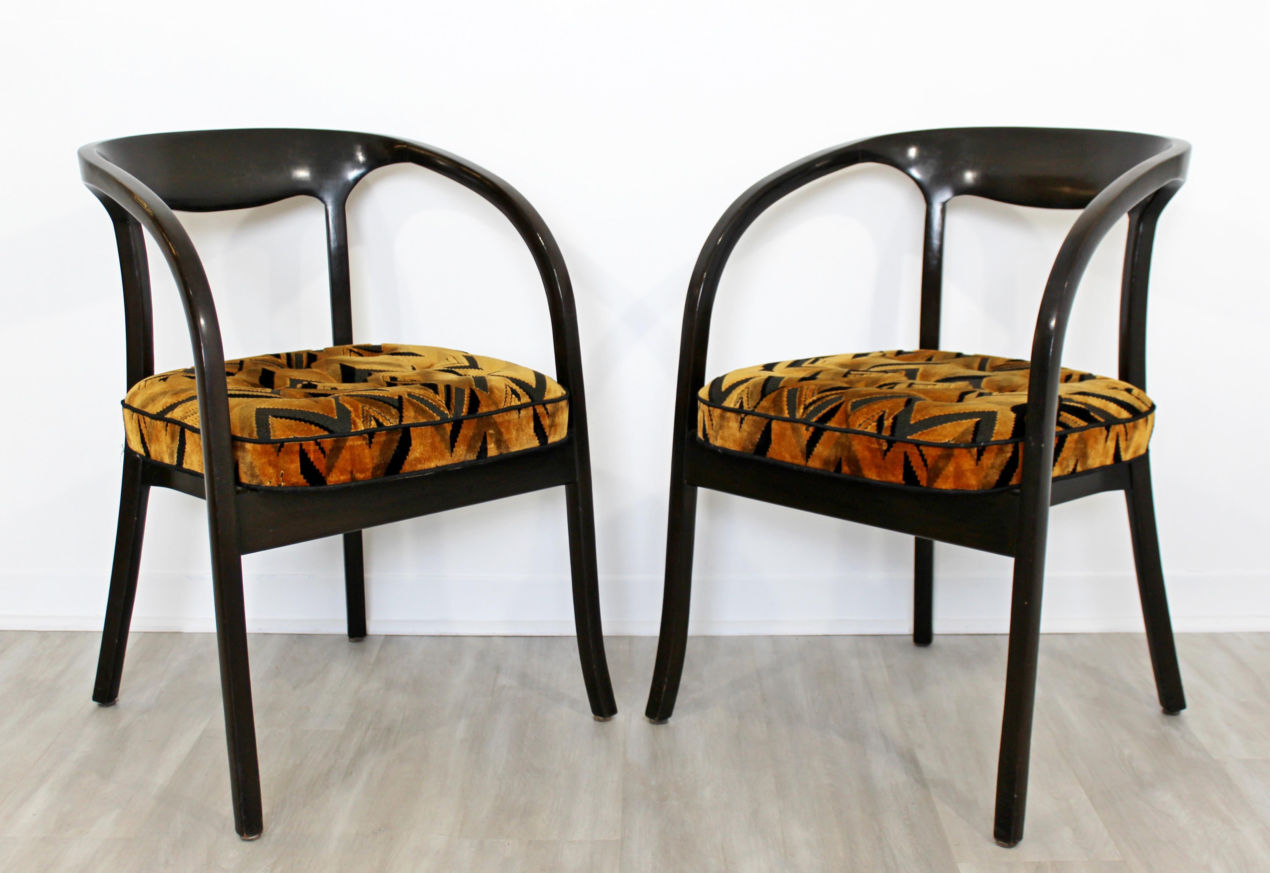 Mid-Century Modern Wormley Dunbar Rosewood Mahogany Game Table 4 Chairs, 1970s 1