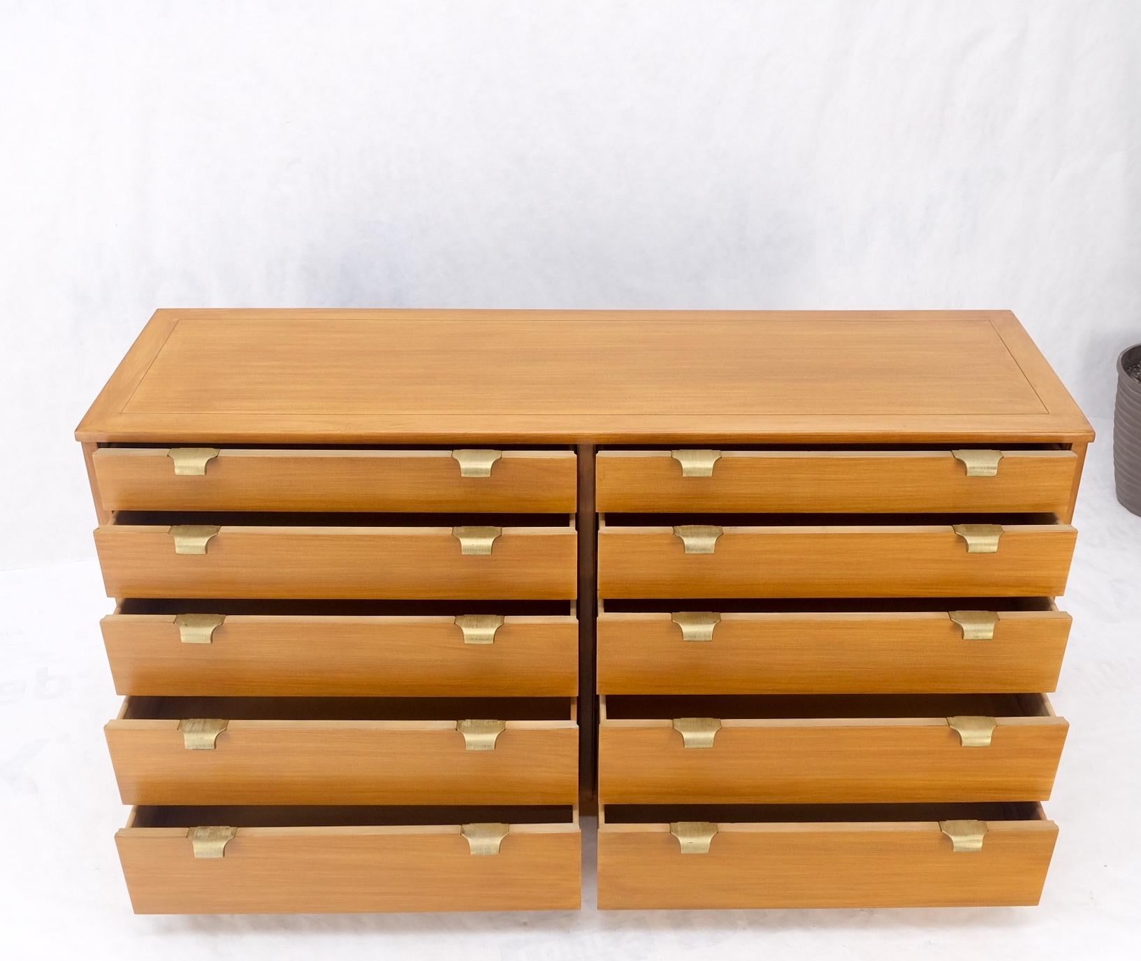 Mid-Century Modern Wormley for Drexel Double 10 Drawer Dresser Credenza MINT! 10
