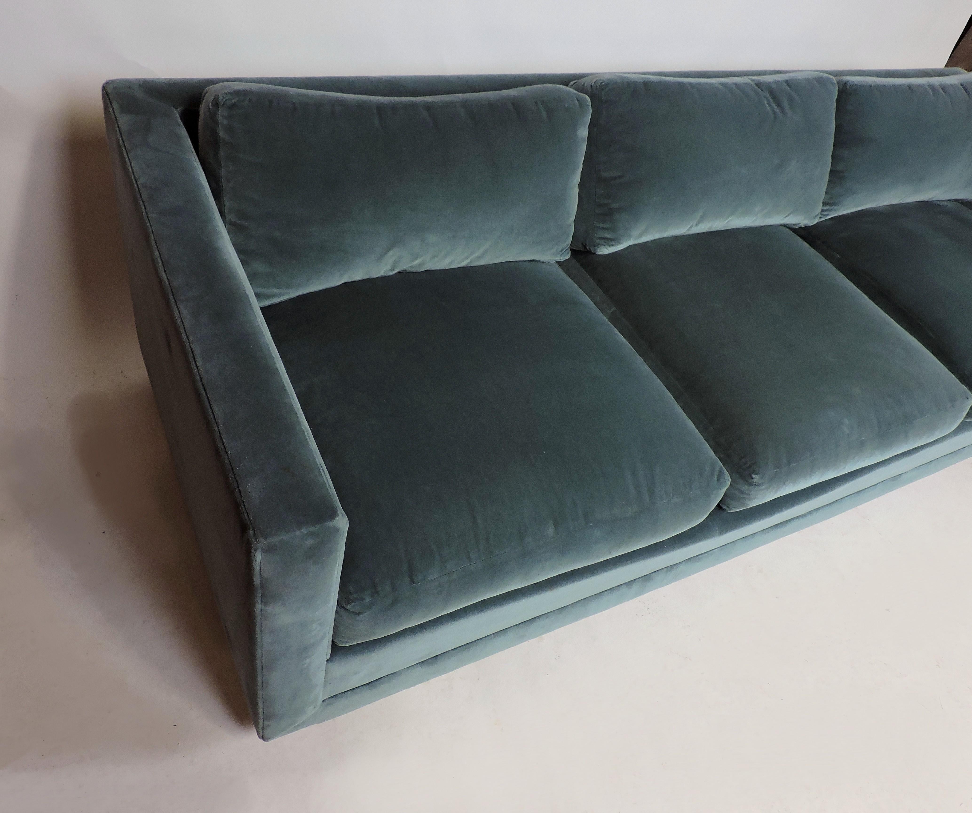 Mid-Century Modern Wormley Probber Style Three-Seat Tuxedo Sofa 1