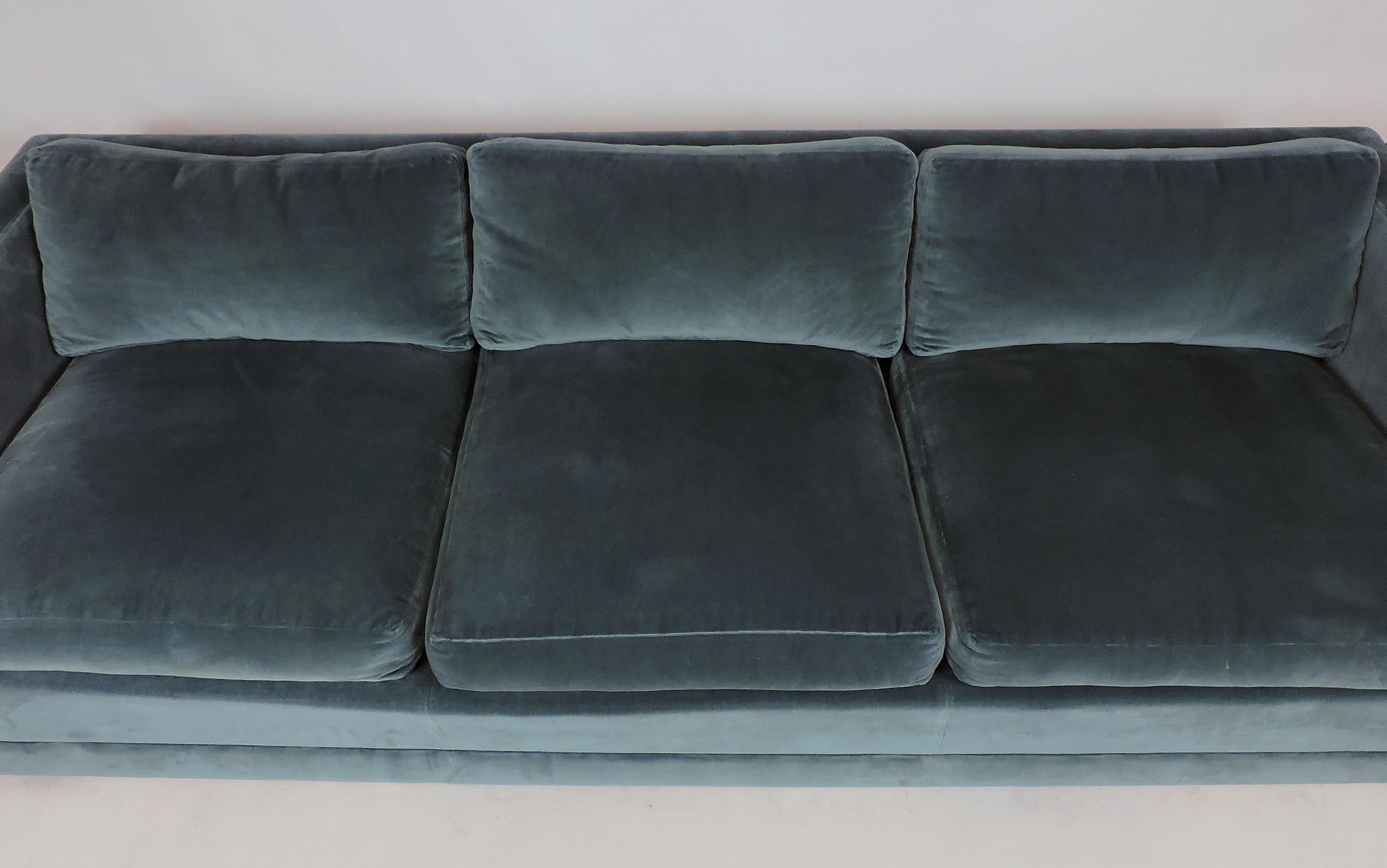 Mid-Century Modern Wormley Probber Style Three-Seat Tuxedo Sofa 3
