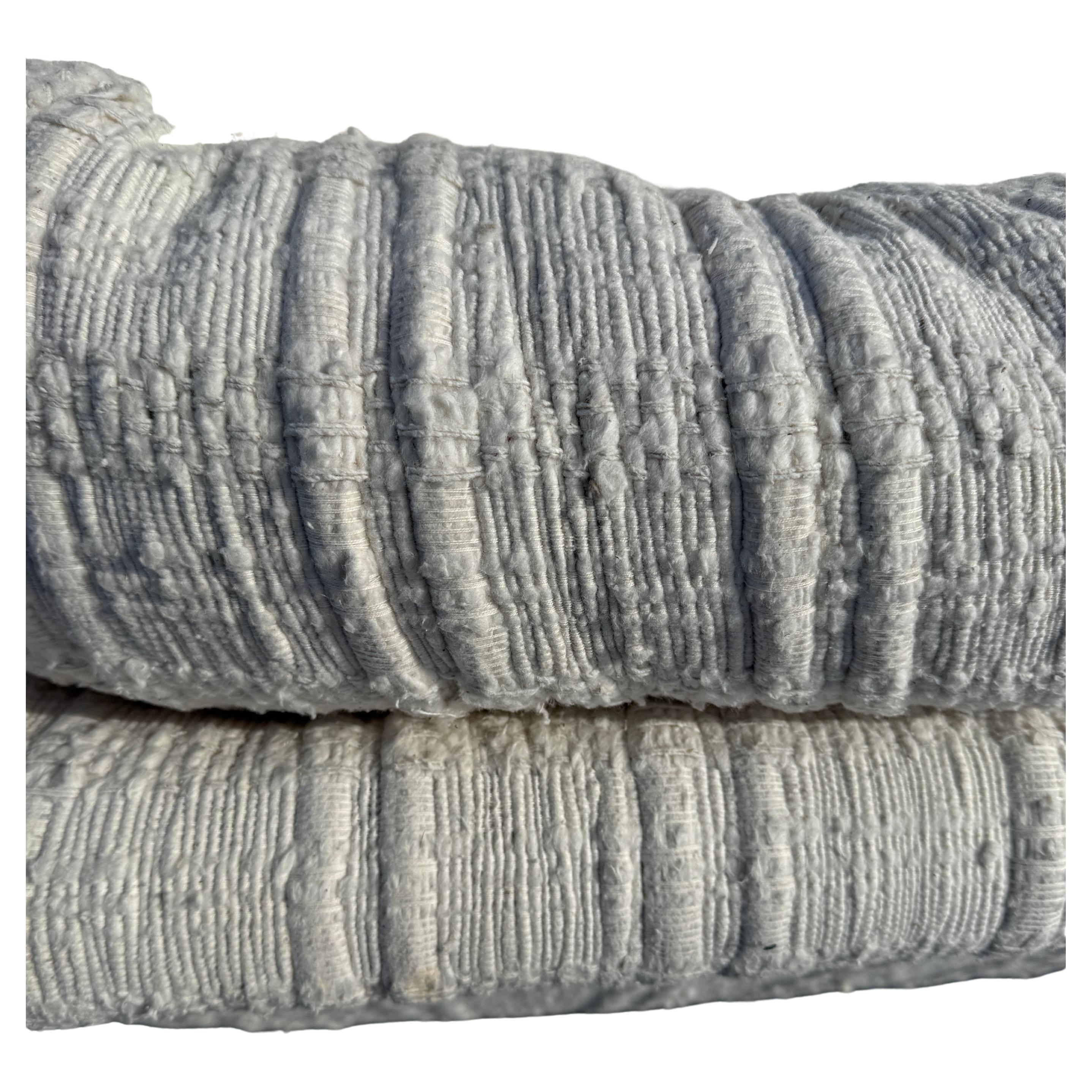 Cotone Divano componibile in cotone e lino intrecciato della metà del secolo scorso Directional in vendita