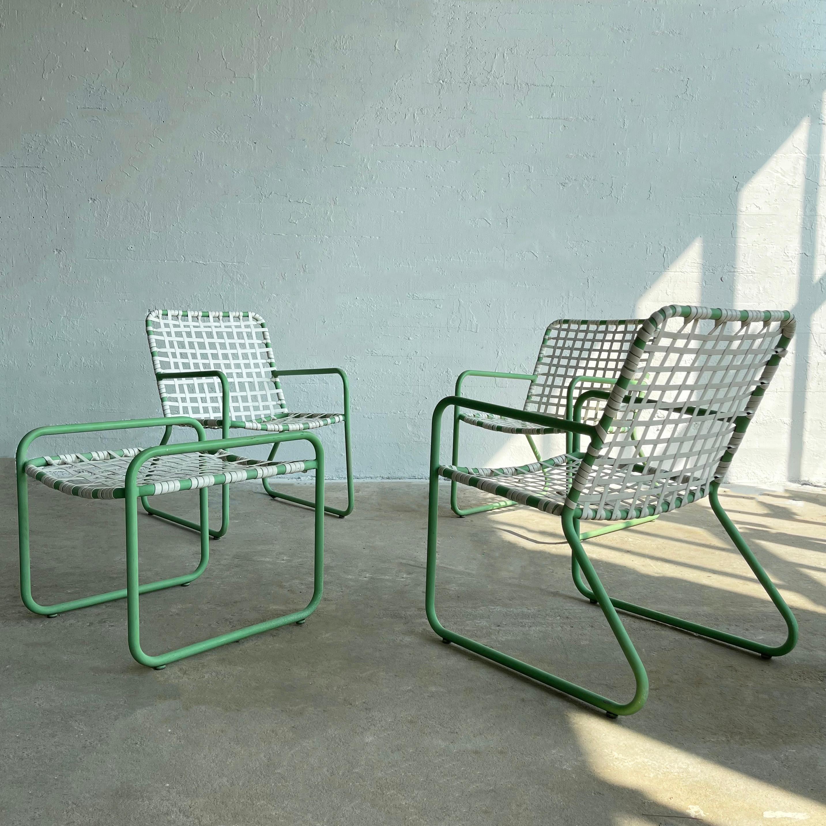 20th Century Mid-Century Modern Woven Outdoor Seating Set By Brown Jordan