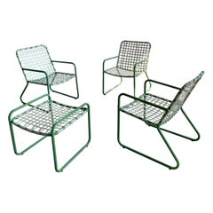 Used Mid-Century Modern Woven Outdoor Seating Set By Brown Jordan