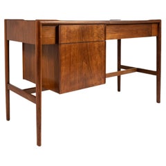 Retro Mid-Century Modern Writing Desk in Walnut by Barney Flagg for Drexel