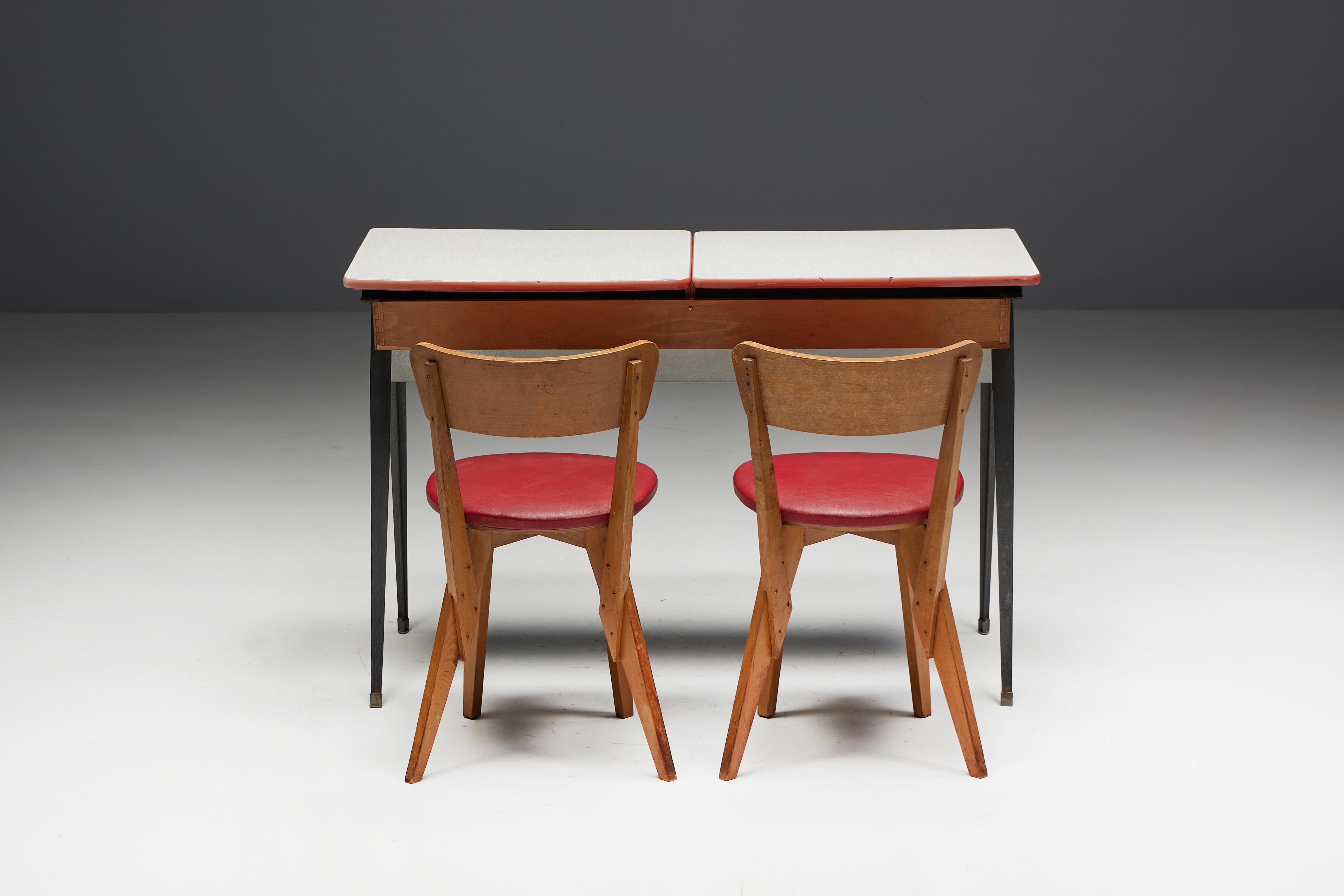 Mid-Century Modern Writing Desk, Netherlands, 1960s For Sale 8