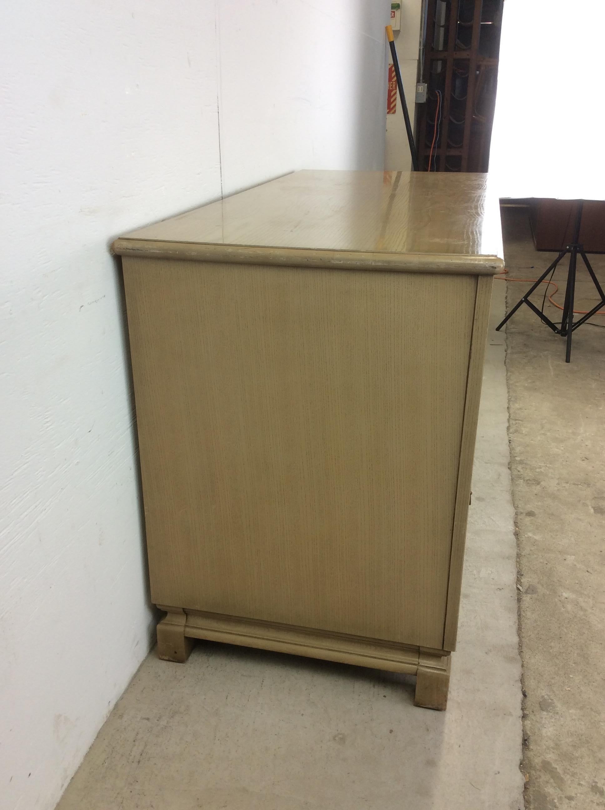 Veneer Mid Century Modern Writing Desk with 4 Drawers For Sale