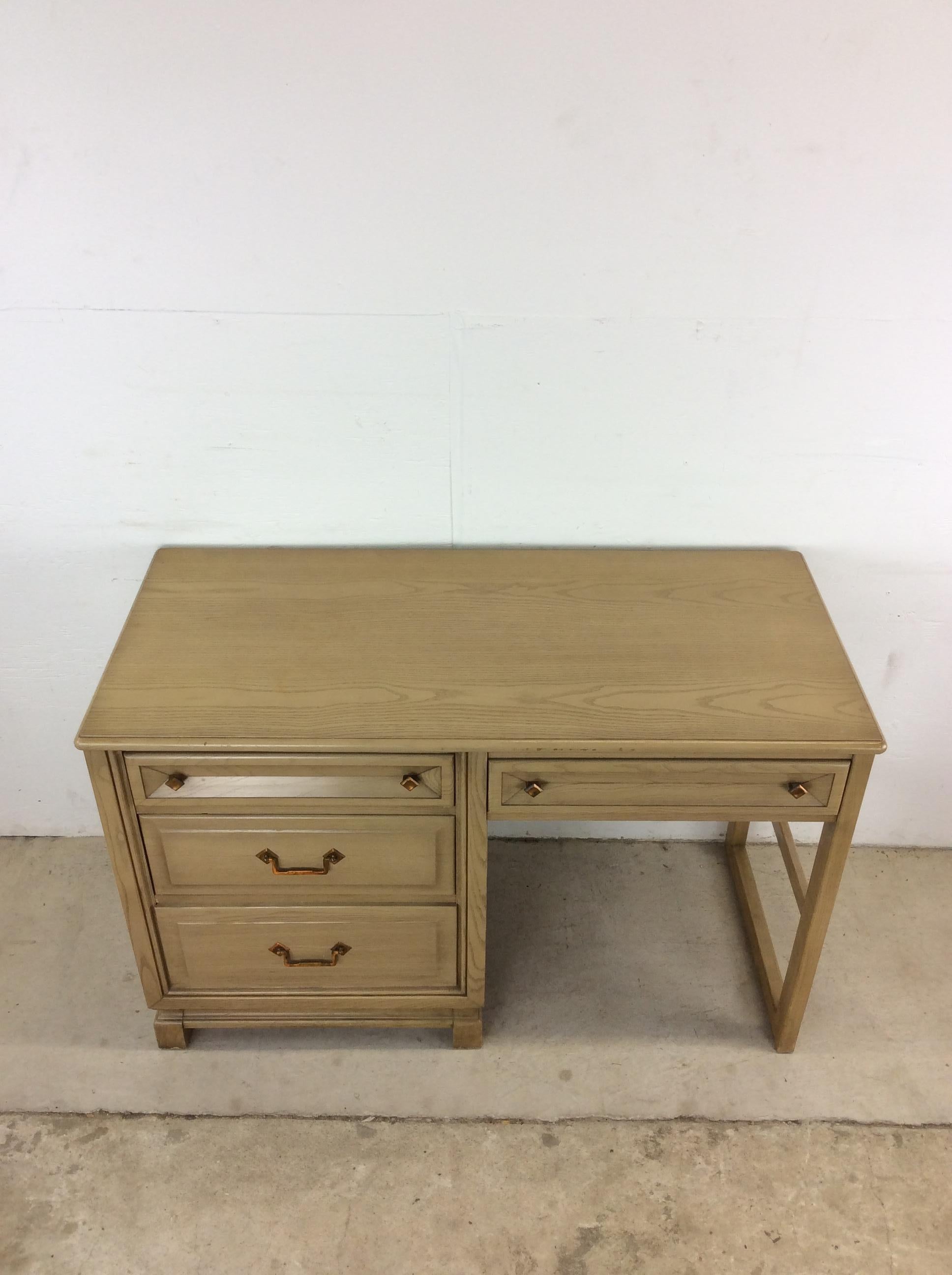 20th Century Mid Century Modern Writing Desk with 4 Drawers For Sale