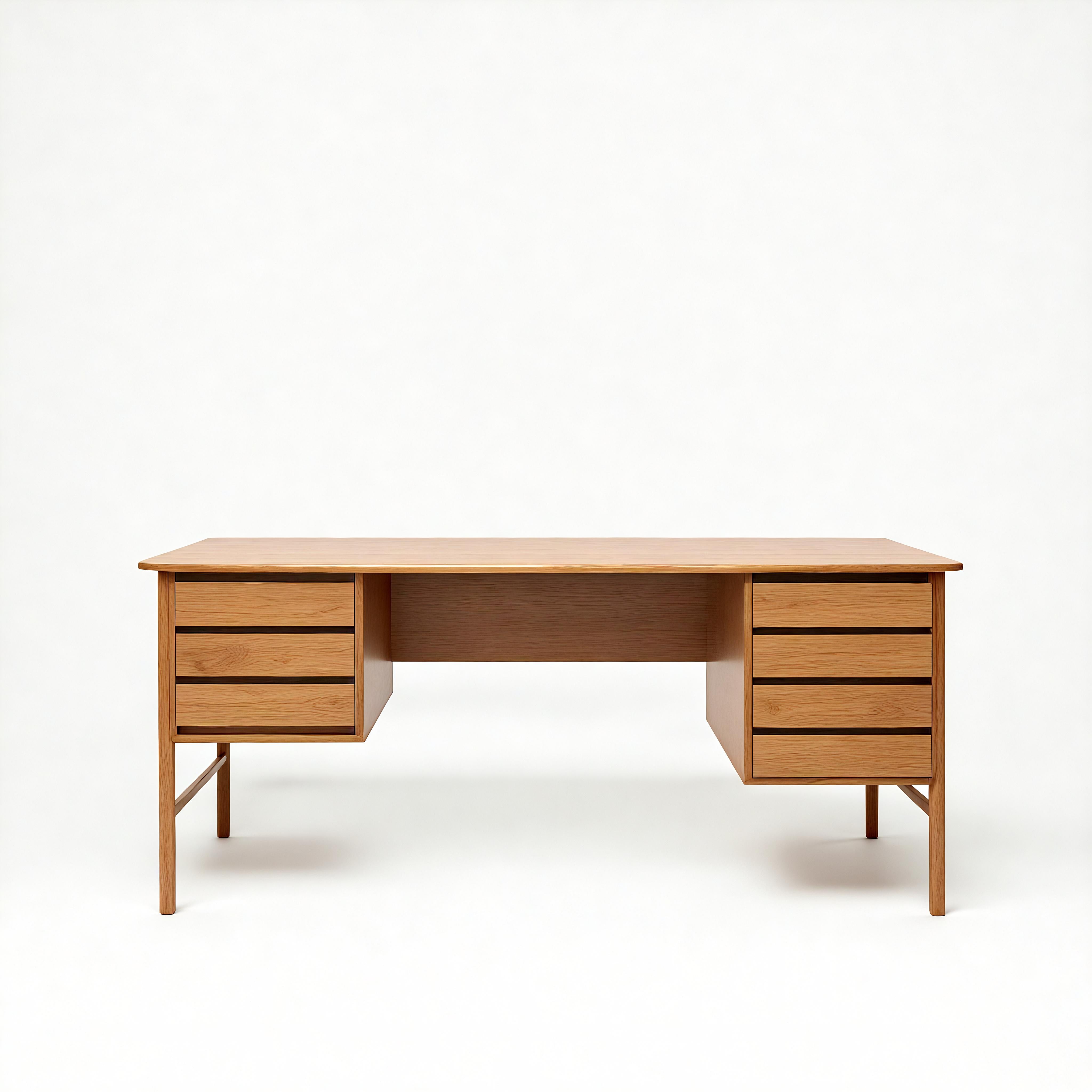 Bureau moderne du milieu du siècle avec tiroirs minimalistes par Artisanal