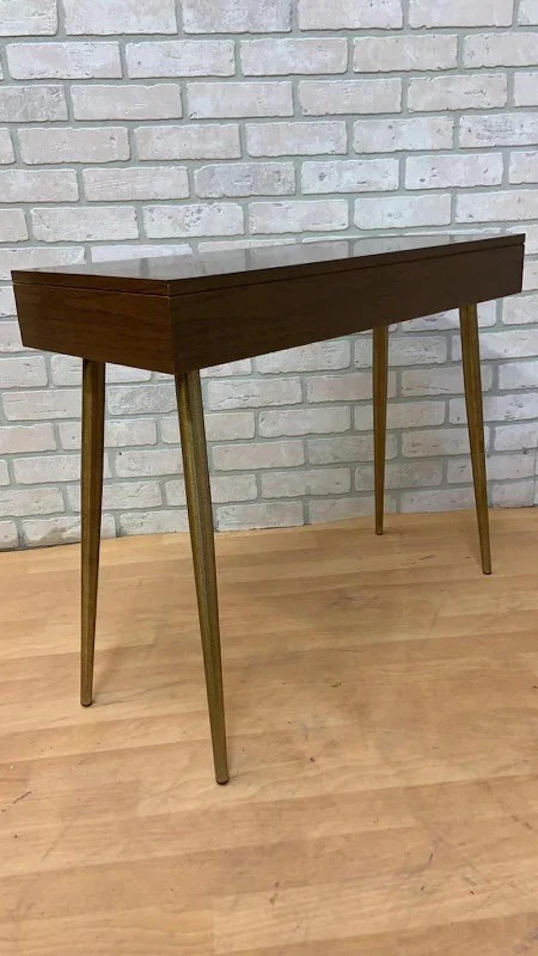 Mid Century Modern Writing Desk with Storage at 1stDibs