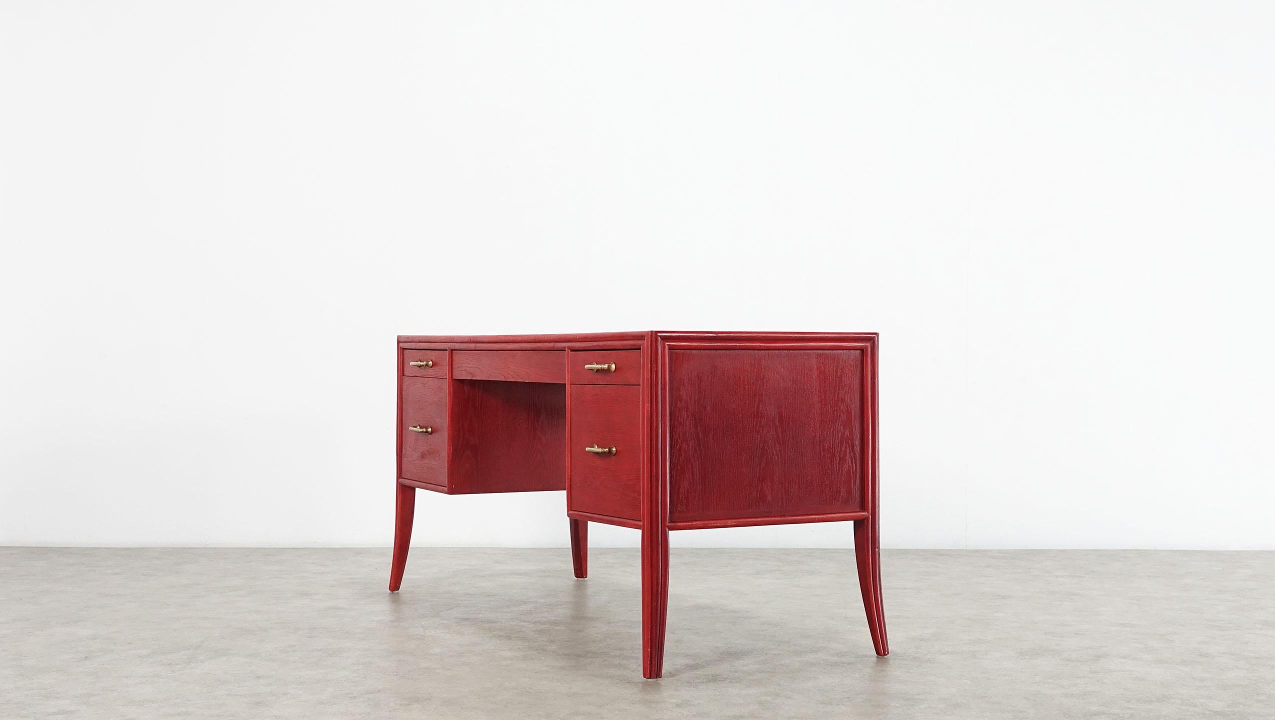 Mid Century Modern Writing Table Desk McGuire Bamboo 6