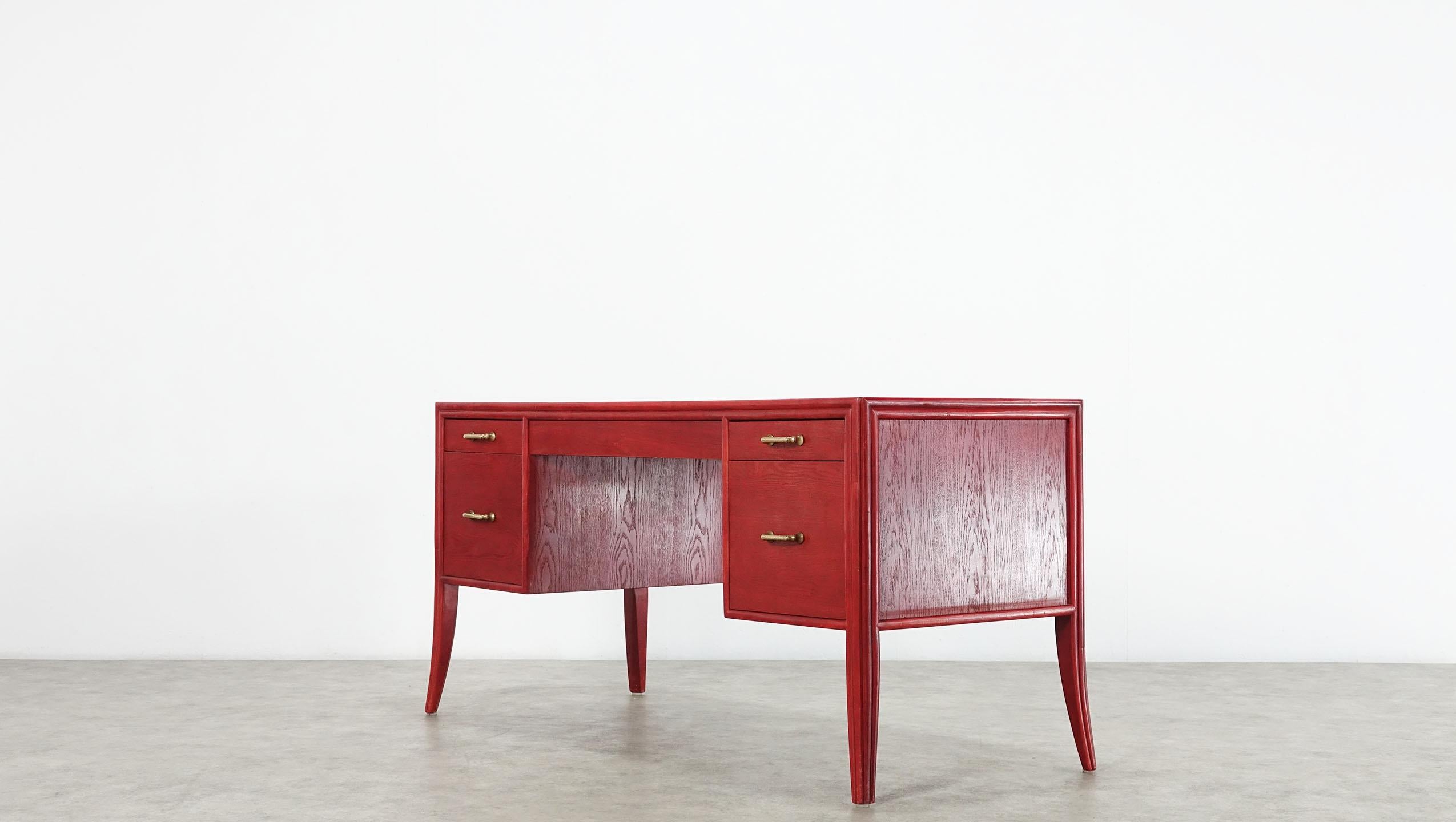 Mid Century Modern Writing Table Desk McGuire Bamboo 7