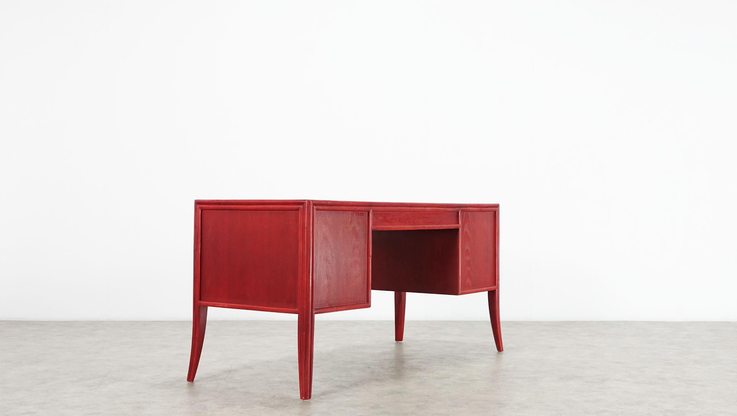Mid Century Modern Writing Table Desk McGuire Bamboo 10