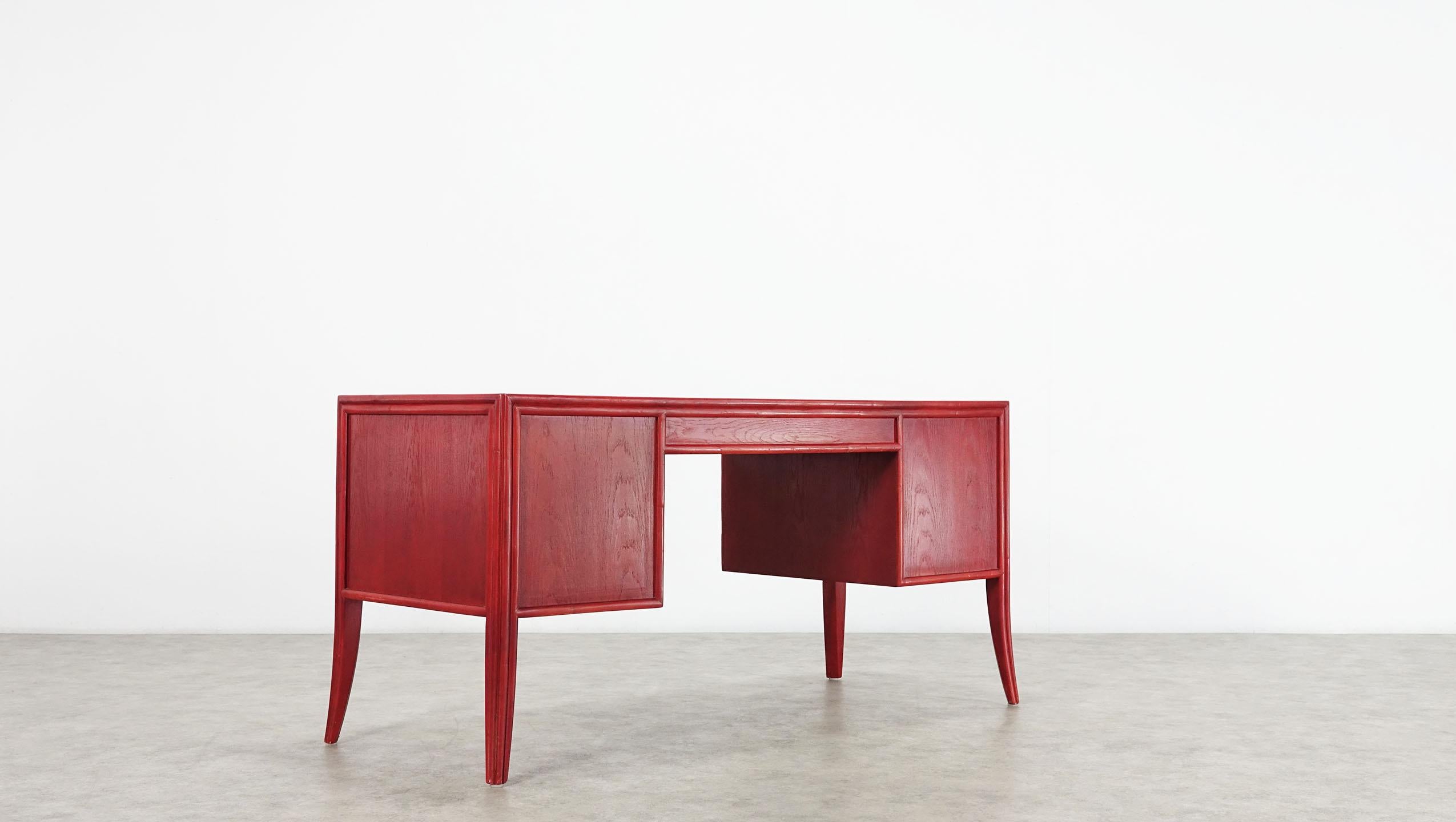 Mid Century Modern Writing Table Desk McGuire Bamboo 12