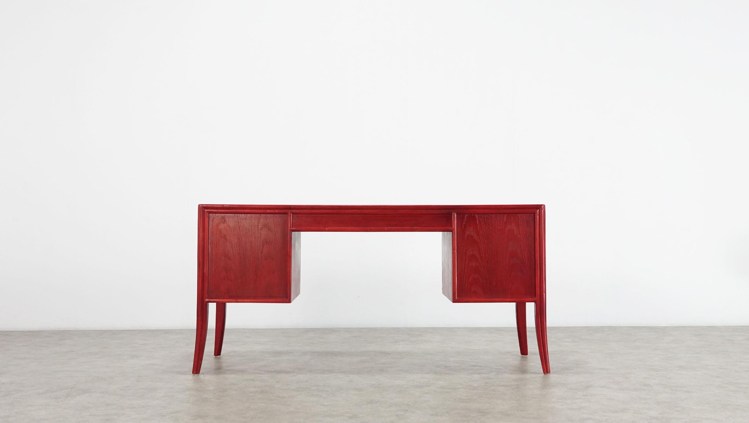 Mid Century Modern Writing Table Desk McGuire Bamboo 13