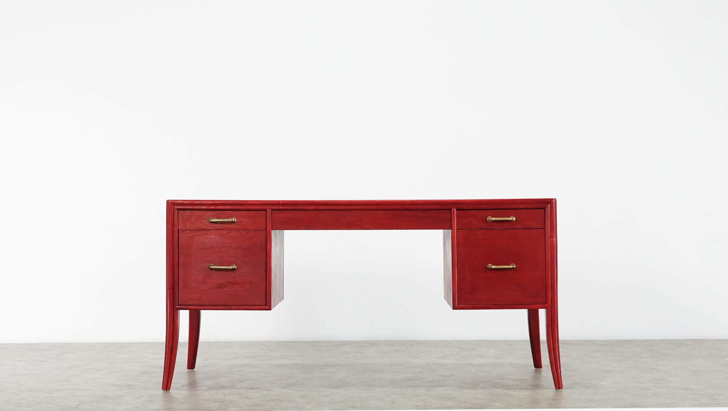 Mid Century Modern Writing Table Desk McGuire Bamboo 1