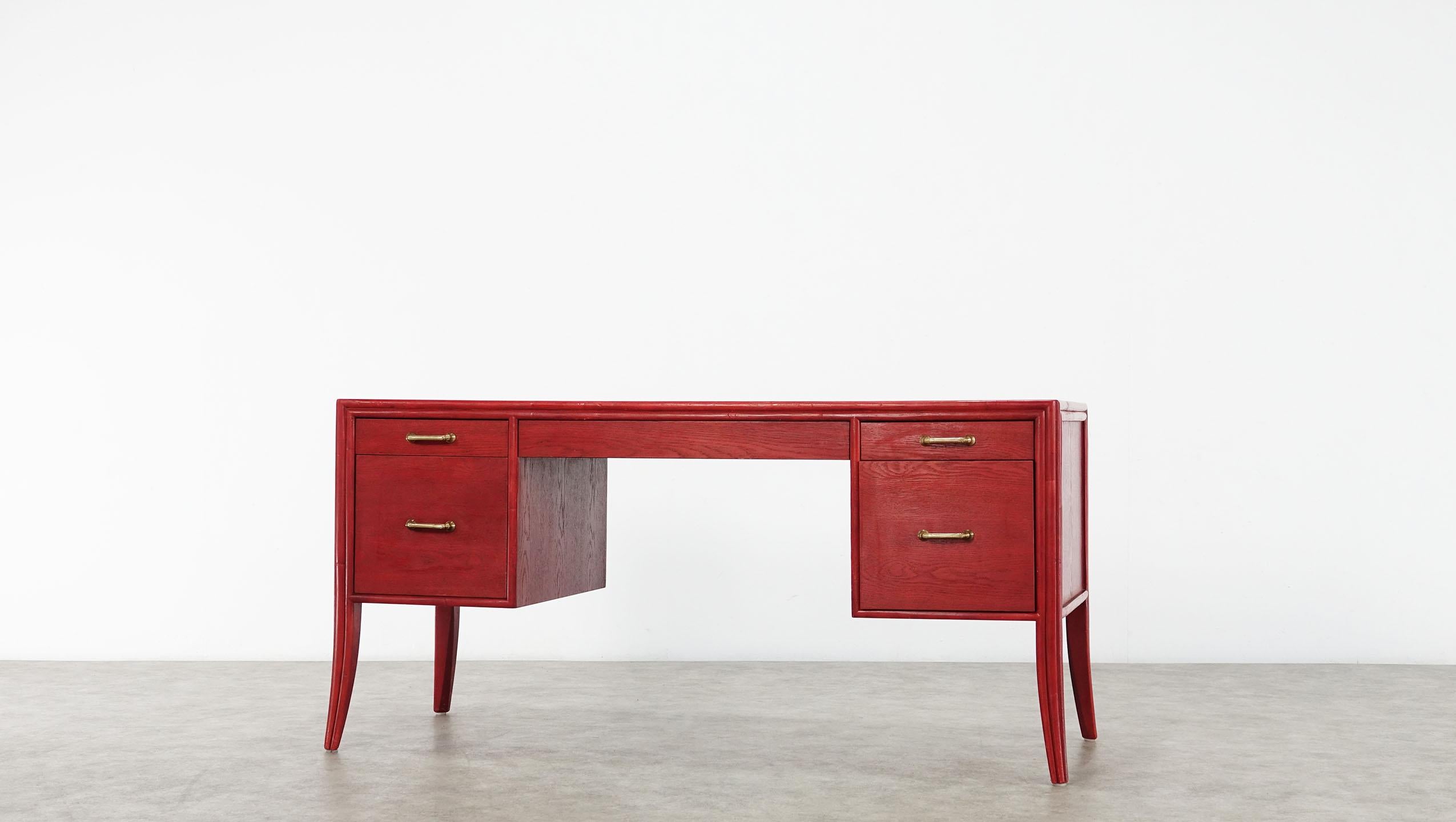 Mid Century Modern Writing Table Desk McGuire Bamboo 2