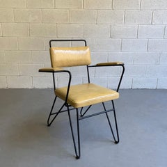 Mid-Century Modern Wrought Iron Armchair Attributed to Dan Johnson, Pacific Iron