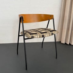 Mid-Century Modern Wrought Iron Bentwood Compass Chair