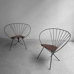 Mid-Century Modern Wrought Iron Peacock Chairs