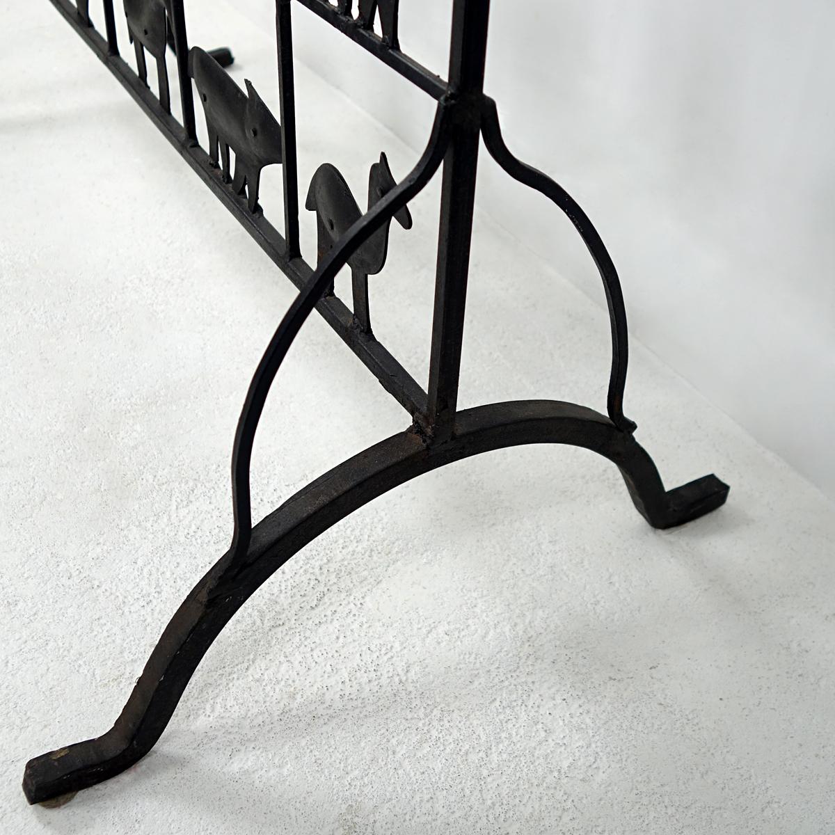 Mid-Century Modern Wrought Iron Screen or Room Divider by Atelier de Marolles 3