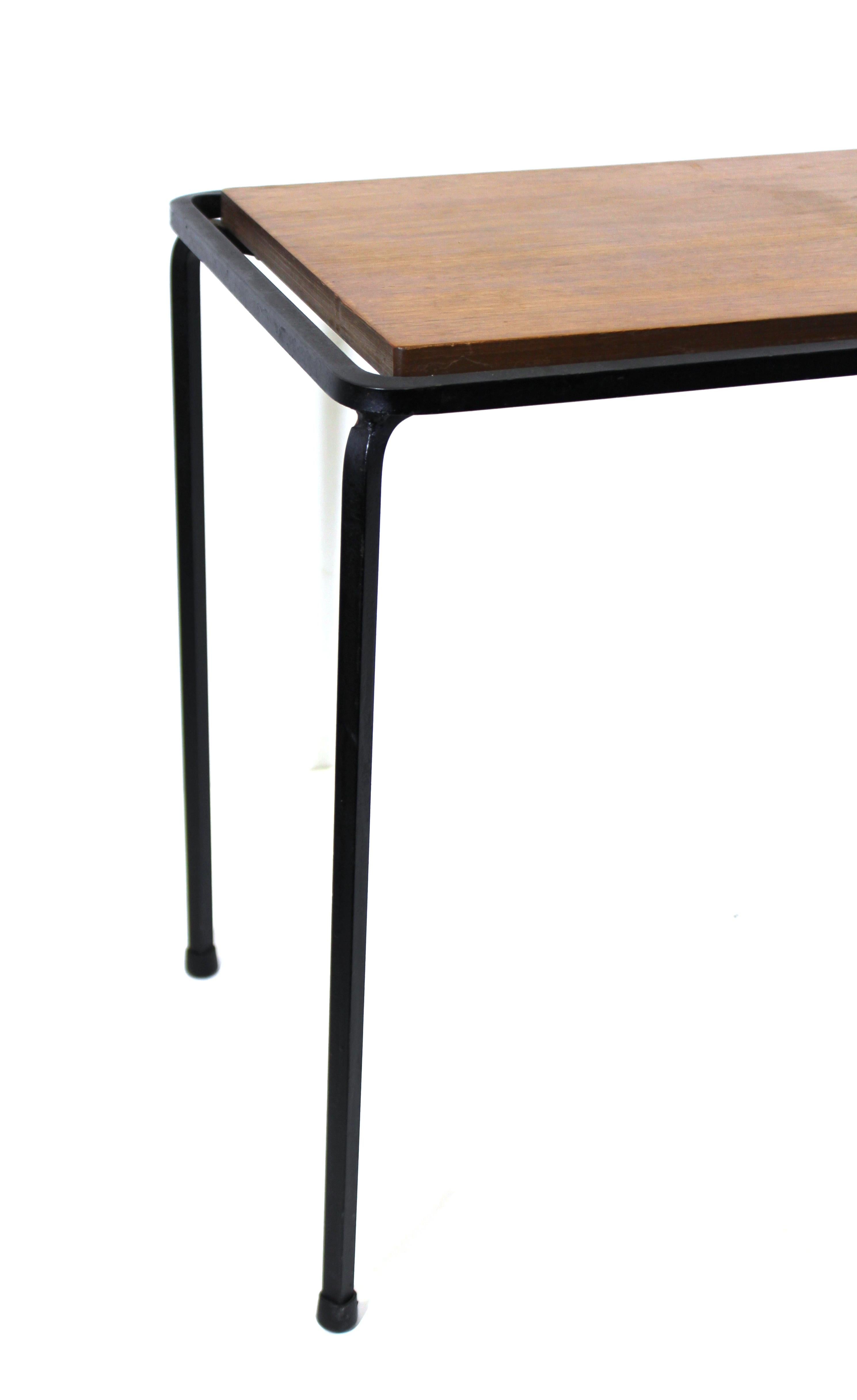 Mid-Century Modern Wrought Iron Side Table 1
