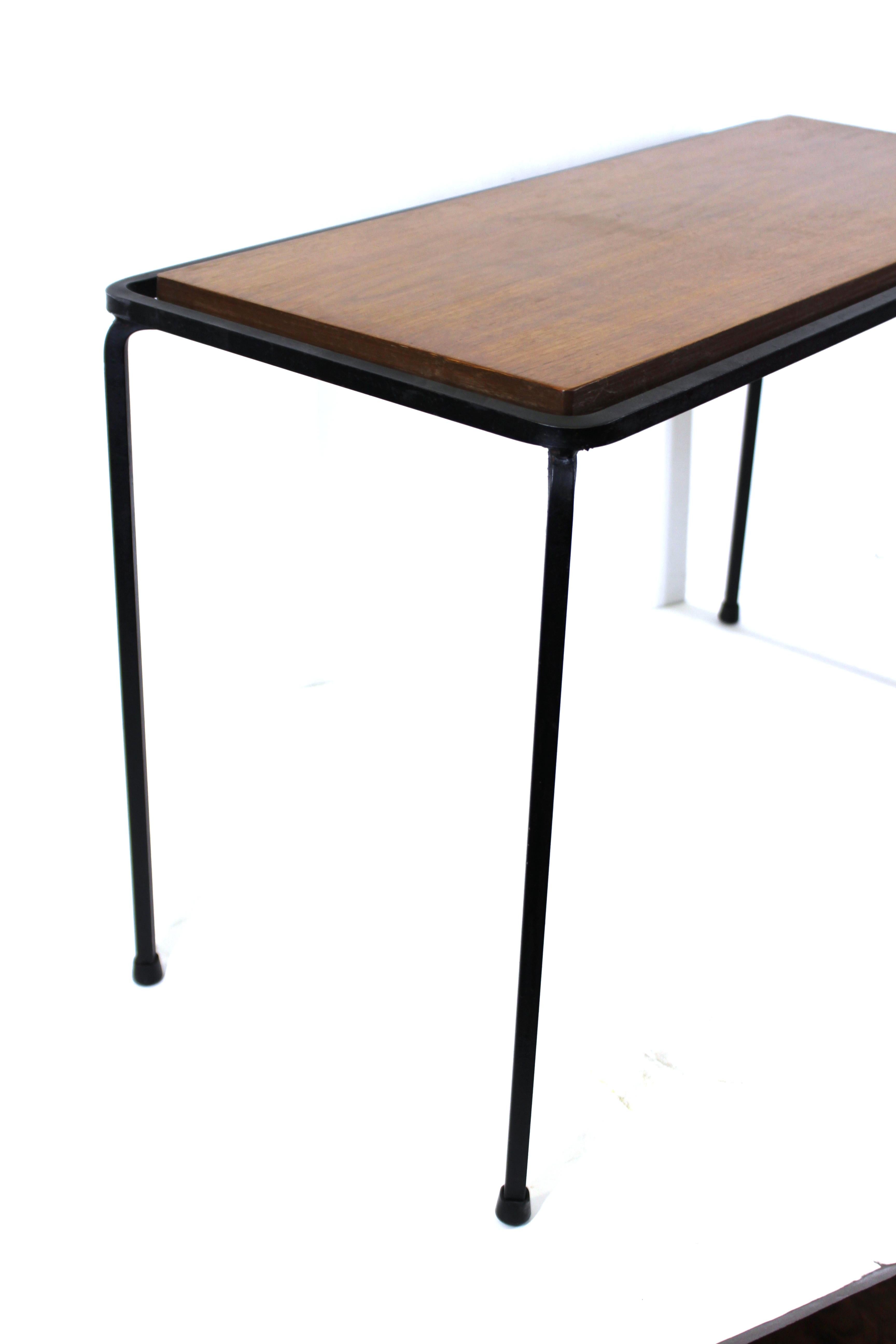Mid-Century Modern Wrought Iron Side Table 2