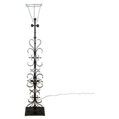 Mid-Century Modern Wrought Iron Standing Lamp - Spain 1950