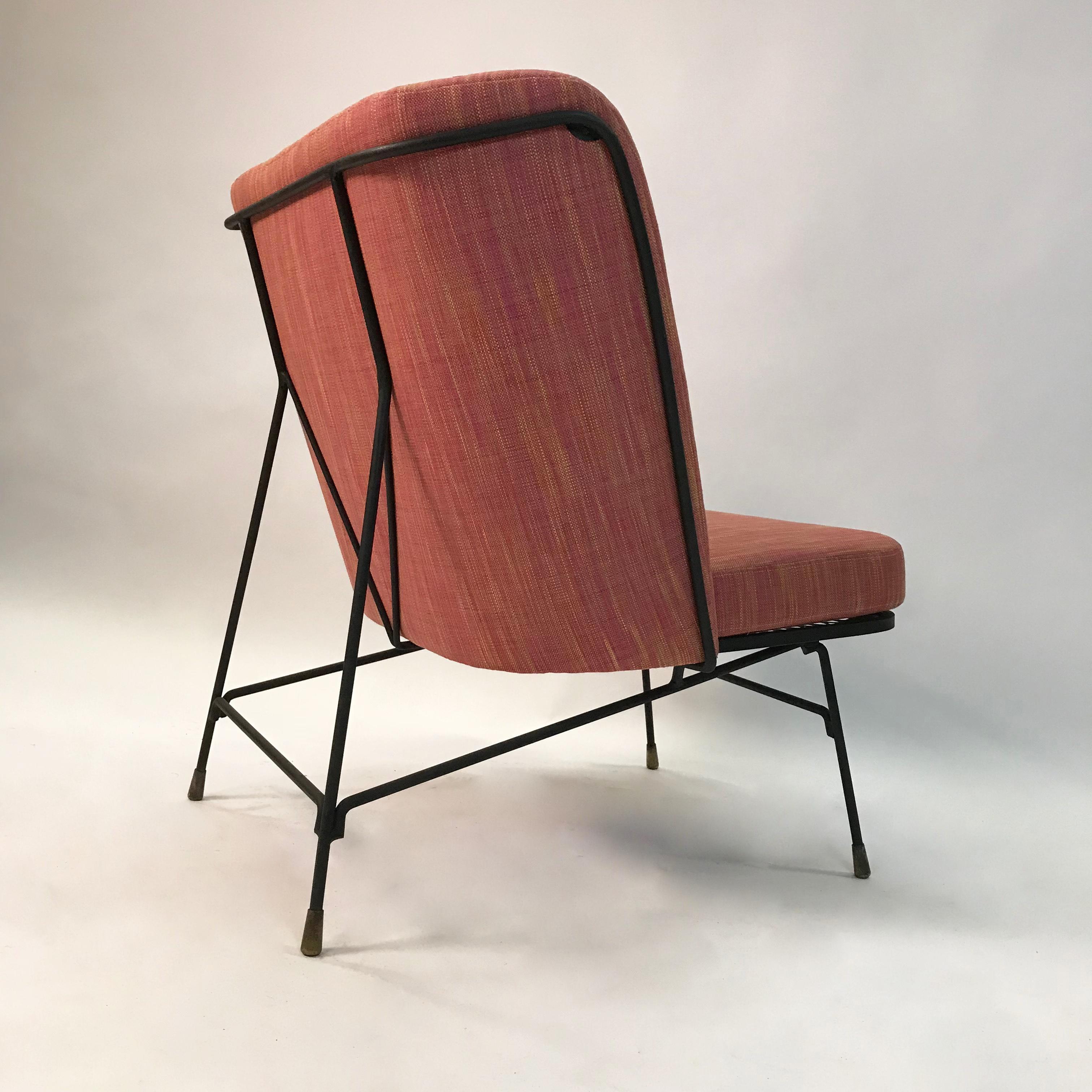mid century modern wing chair