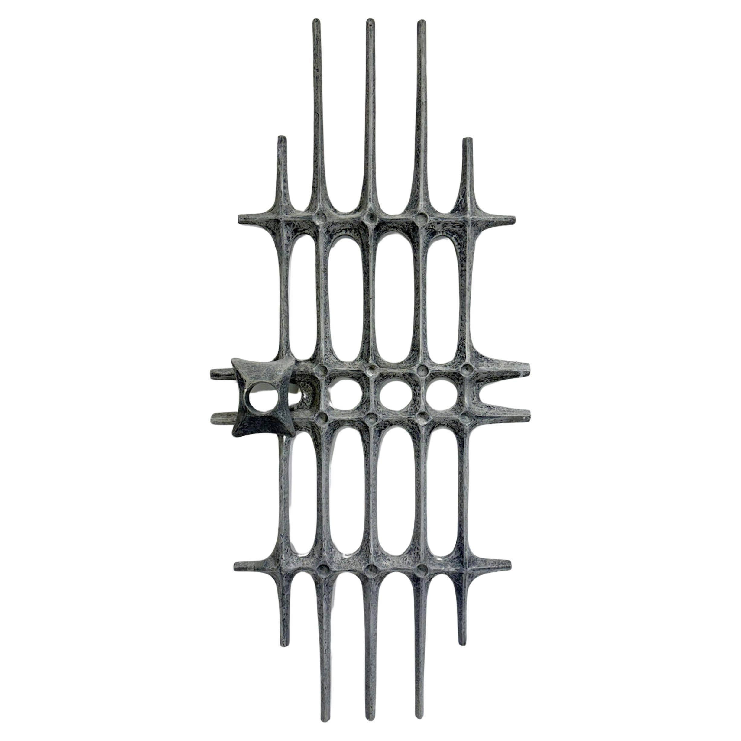 Mid-Century Modern Wrought Iron Wall Decoration, 1960s For Sale