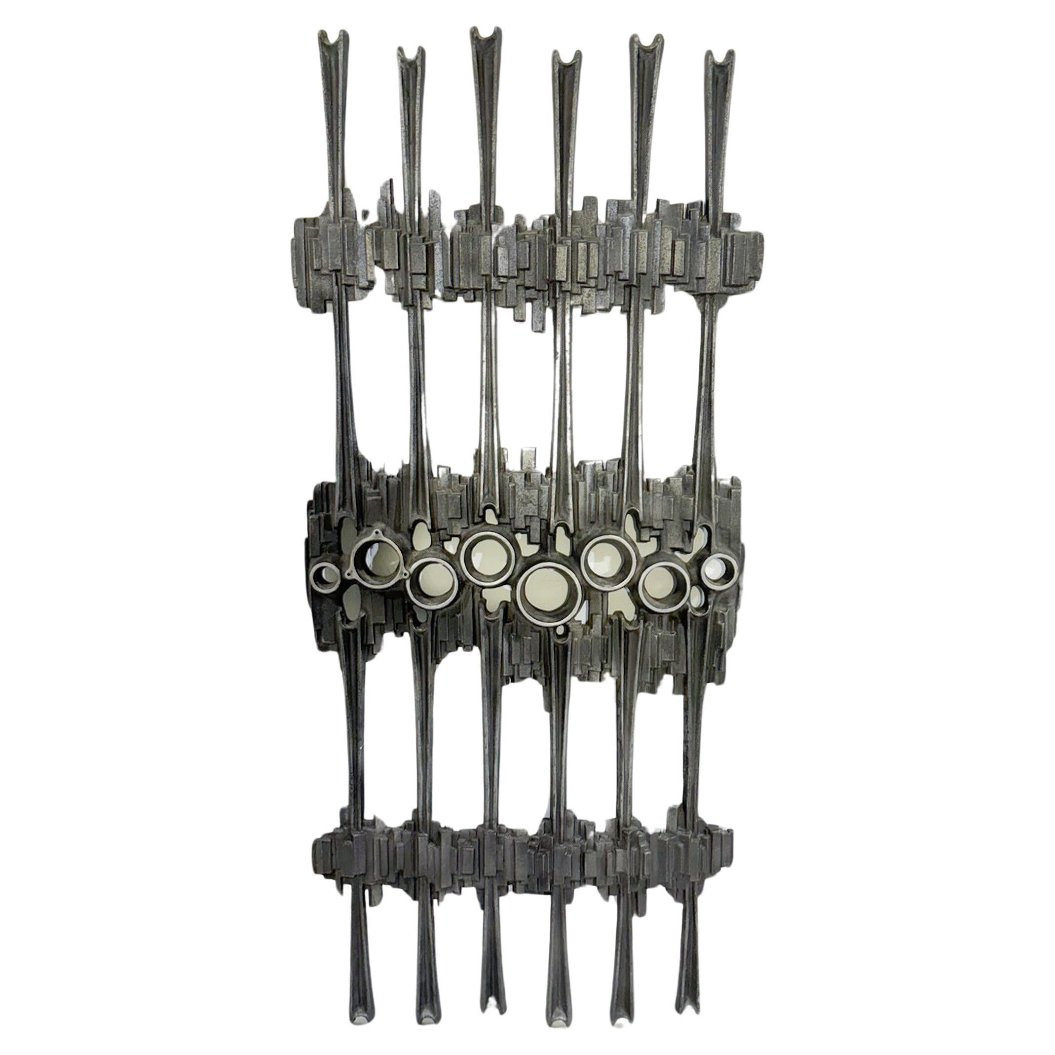 Mid-Century Modern Wrought Iron Wall Decoration For Sale