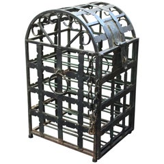 Mid-Century Modern Wrought Iron Wine Safe