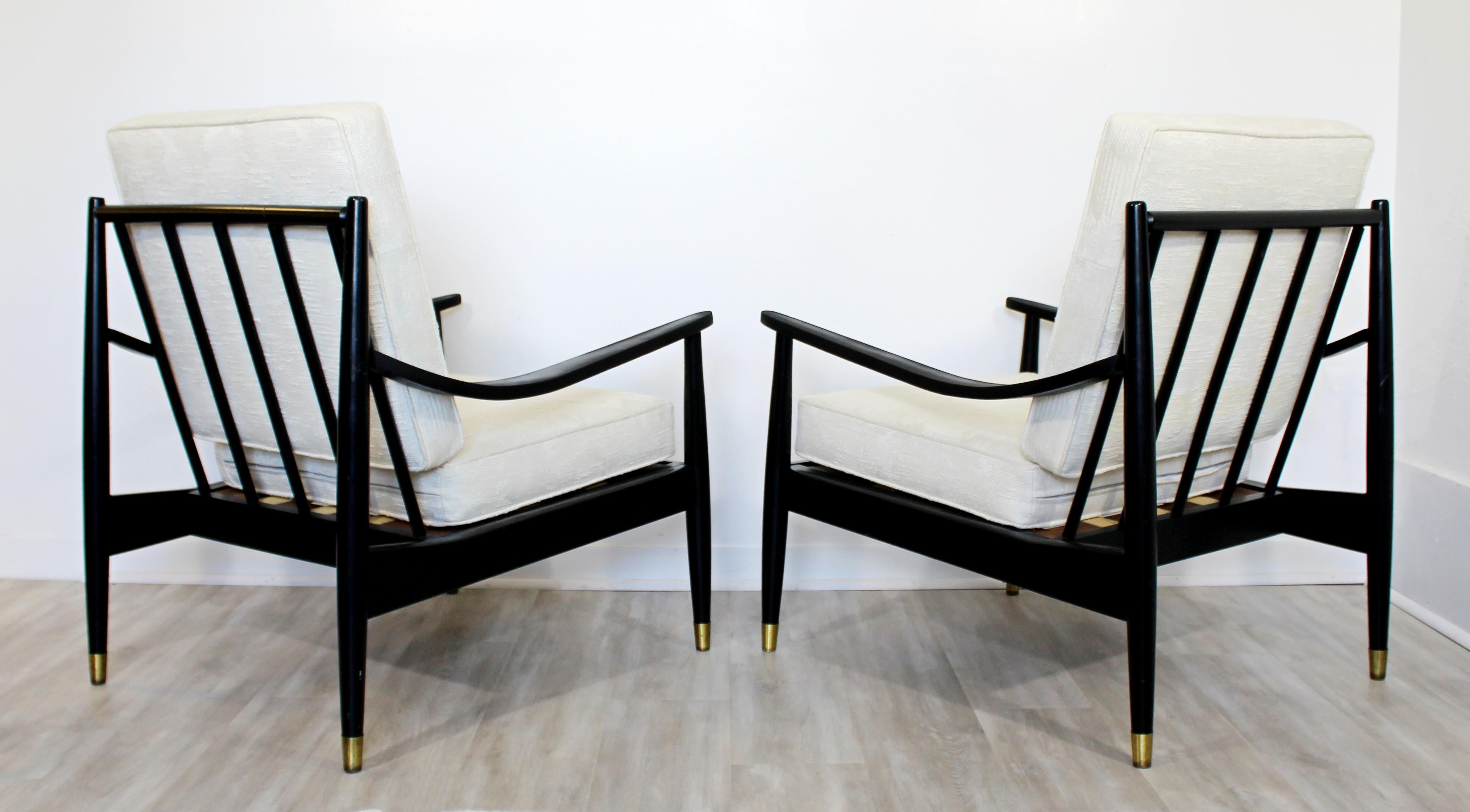 Mid-20th Century Mid-Century Modern Wythe Craft Pair of Armchairs & Ottoman 1950s Danish Style