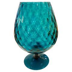 Mid Century Modern X Large Empoli Glass Vase Goblet