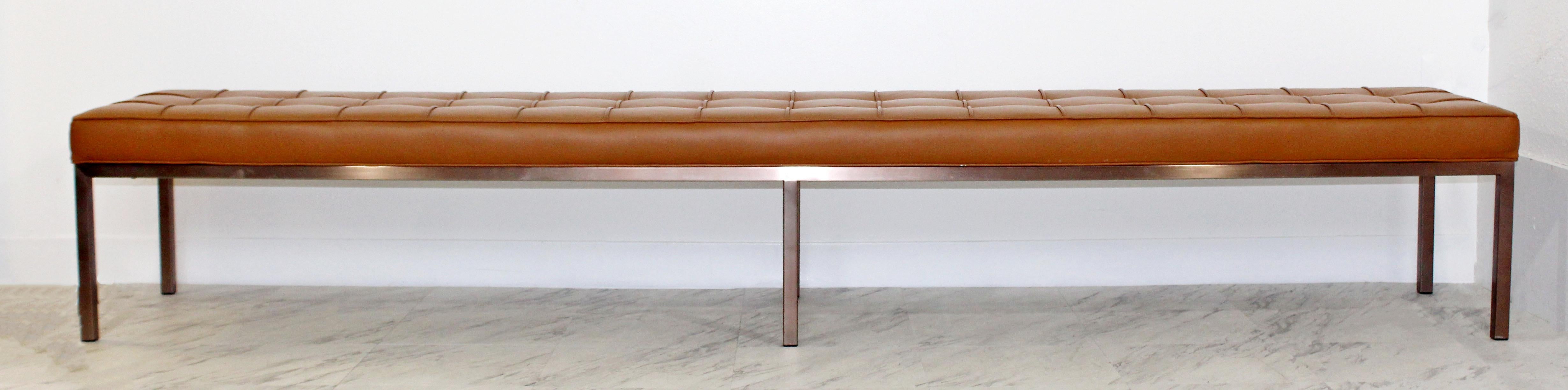 long leather bench