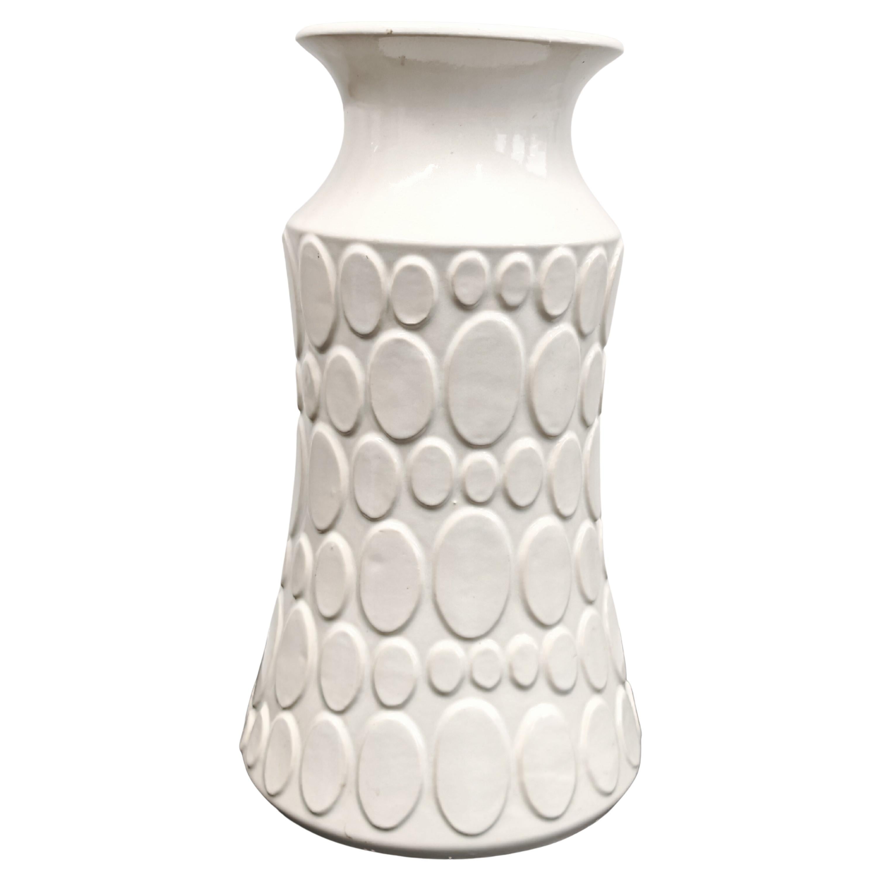 Mid Century Modern XL Ceramic Vase by Jasba West Germany 1970s