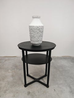 Mid Century Modern XL Ceramic Vase with Tree Bark texture, Germany 1970s