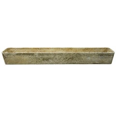 Mid-Century Modern XL Rectangular Cement Planter by Willy Guhl for Eternit