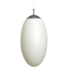 Mid-Century Modern Extra Large Wagenfeld Glass Pendant Lamp Height Glass