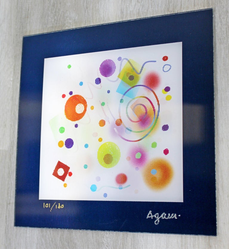 Mid-Century Modern Yaacov Agam Signed Galaxy Holograph Lenticular ...