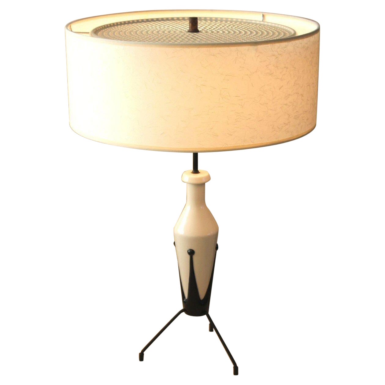 Mid Century Modern Yasha Heifetz Table Lamp! Space Age Atomic Era Tripod 1950s