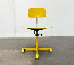 Mid-Century Modern Yellow Danish Children's Swivel Chair Jørgen Rasmussen Kevi